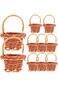 Mini Woven Baskets with Handles, 10 Pcs Dollhouse Basket Mini Woven Basket, Bulk Miniature Baskets