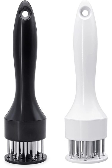 TERRIFI Stainless Steel Meat Tenderizer Needle Tool, Manual Steak Hammer for Beef, Chicken, Pork an