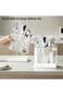 Plastic Utensil Holder for Kitchen, Sink Caddy with Removable Drainable Design, 2-Compartment Cutle