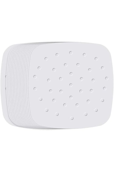 Square Air Fryer Liners - 8.5 Inches, 100 pcs Perforated Unbleached Parchment Paper for Air Fryer,