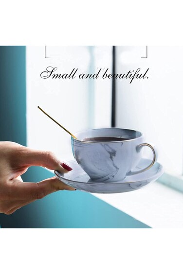 own brand EThome Coffee Cup and Saucer Set,5 oz Fine Porcelain Cappuccino Cups,Ceramic Cup For Espr