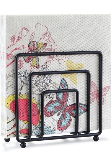 Napkin Holder for Table, Black Napkin Holders for kitchen, Napkins Holder Dispenser for Indoor &amp; Ou