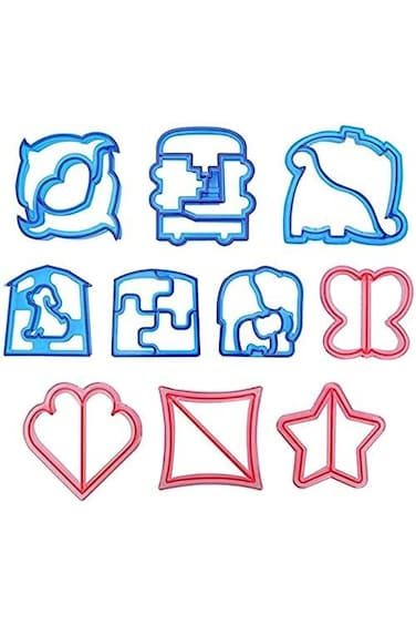 ELECDON Kids Sandwich Cutter Set of 10 - Multi Shapes and Cute Design Sandwich Cutters，Sandwich and
