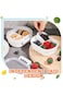 2 Pack 3-Compartment Snack Containers for Kids, Reusable Mini Bento Lunch Box with Dividers, Ideal