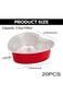20 Pack Heart Shaped Cake Pans,3.5 oz Aluminum Foil Cake Pan,Disposable Baking Cake Mold Cupcake Pa
