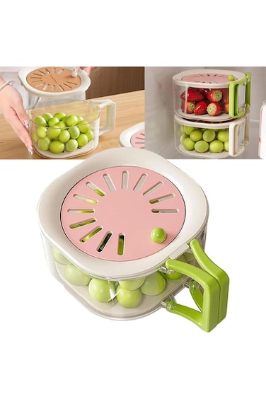 2-in-1 Draining and Preservation Basket, 2025 New Multifunctional Fruit and Vegetable Washing Bowl