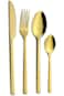 Cuisine Art Ezra 16 Piece Stainless Steel Cutlery Set, Shiny Gold    Flatware Set Timeless Elegance