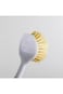 3 Pack Bamboo Brush with Long Handle for Dishes,Floor Scrubbers Cleaning Small Bottle Scrub Dishes