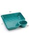 Tazweeq Chip Dip Serving Platter Set, 12pcs Plastic Dumpling Plates with Sauce Compartment for Appe