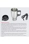 MOSANDON 12V Car Heating Cup Car Heated Mug, 450ml Stainless Steel Travel Electric Coffee Cup 14oz.