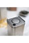 HABBAA Premium Jar for Storage, Stainless Steel &amp; Clear Glass Food Storage Containers with Airtight