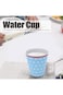 01 Coffee Mug Set, Tea Cup 4Pcs/Set Easy To Clean Light Blue Dot Pattern for Milk Water Beverage Te