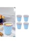 01 Coffee Mug Set, Tea Cup 4Pcs/Set Easy To Clean Light Blue Dot Pattern for Milk Water Beverage Te