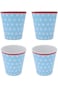 01 Coffee Mug Set, Tea Cup 4Pcs/Set Easy To Clean Light Blue Dot Pattern for Milk Water Beverage Te