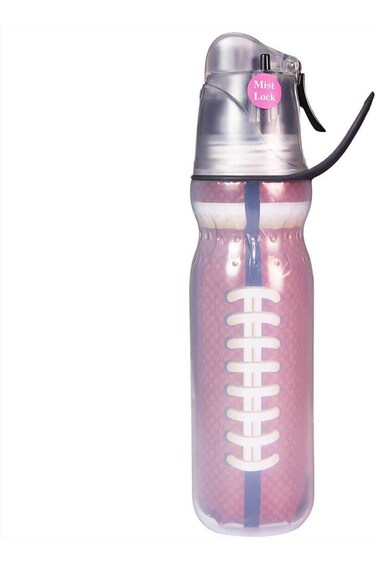 KASTWAVE Sports Water Bottle with Spray Mist and Sip Kids Cool Misting Football Water Bottles Schoo