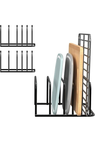 حامل لوح التقطيع بورتالوف، قطعتان، رف حامل لوح التقطيع، منظم أدوات الخبز على سطح الطاولة، أدوات الخبز