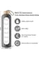 Arabest Glass Water Bottle, 32 Oz Borosilicate Glass Water Bottle with Time Marker, Leak Proof BPA