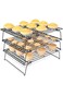 3 Layers Non Stick Wire Grid Baking Tray Cake Cooling Rack Stainless Steel Oven Kitchen Pizza Bread