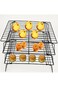 3 Layers Non Stick Wire Grid Baking Tray Cake Cooling Rack Stainless Steel Oven Kitchen Pizza Bread