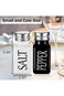 Salt and Pepper Shakers Set -DWTS DANWEITESI Cute Salt Shakers - Vintage Glass Black and White Shak