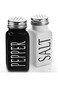 Salt and Pepper Shakers Set -DWTS DANWEITESI Cute Salt Shakers - Vintage Glass Black and White Shak