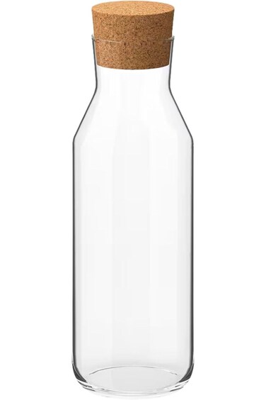 IKEA Clear Glass Carafe with Cork Stopper (34oz)