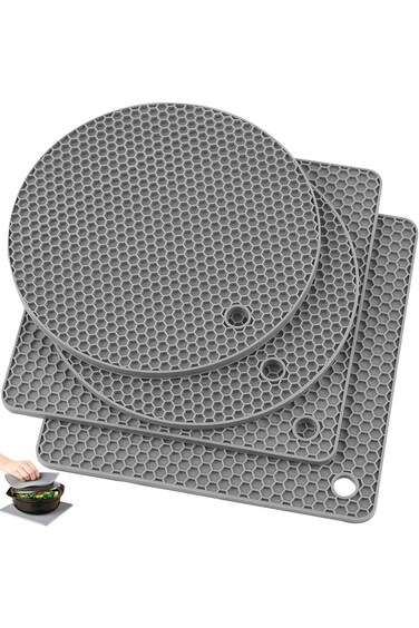 Silicone Trivet Mats, Heat Resistant Kitchen Hot Pot Holder Pad Silicone Pot Holders For Kitchen Si