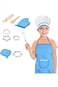 Bingcute 11 Pieces Kids Chef Hat Apron Set, Boys Girls Adjustable Cotton Kitchen Bib Aprons With Po