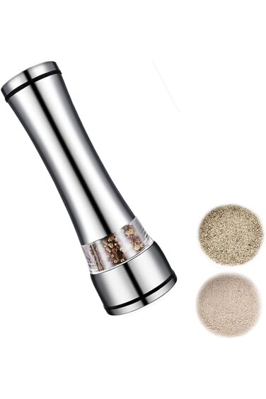 ORiTi Salt &amp; Pepper Grinder Tall, 304 Stainless Steel Sea Salt Black Peppercorn Mill Set Salt and P