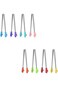 8PCS Silicone Mini Tongs, 5Inch Glove Shape Food Tongs, Colourful Small Kids Tongs for Serving Food