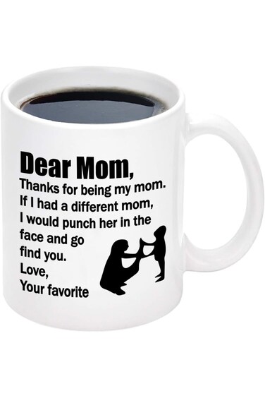 Cabtnca Funny Mom Coffee Mug Thanks for Being My Mom Best Mom Gifts from Daughter Son Kids Mother's