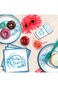 Baby Boy Shower Paper Plates and Napkins Boy Decorations, 68Pcs for 16 Guest with Baby Blue Floral
