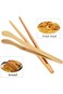 4PCS Toast Tongs, Bamboo Toaster Tongs, Reusable Bamboo Kitchen Tongs for Cheese Bread BBQ Fried Fo