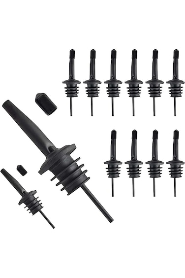 Tazweeq 12 Pack Wine Bottle Pourer, Stainless Steel Classic Wine Bottle Pourer, Tapered Spout Wine