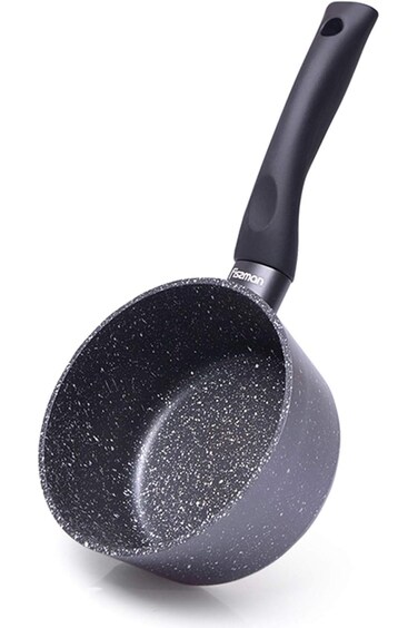 مقلاة صلصة غير لاصقة سعة لتر واحد من فيسمان، مقلاة صلصة ١٤×٧.٥ سم، سلسلة فيوري   أواني طهي من الجرانيت   تصميم مريح