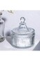 Upstore GO2CAMPS Alsaqer 300ml/10oz Tent Shaped Crystal Glass Candy Dish with Lid Candy Box Sugar B