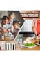 SYOSI Stainless Steel Seasoning Bottle Set - 2 Pieces 345ml Salt &amp; Pepper Shakers with Lid &amp; Handle