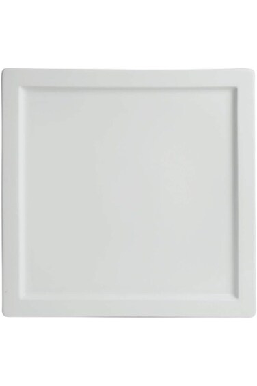 BARALEE PORCELIAN CERAMIC SIMPLE PLUS WHITE SQUARE PLATE, 091103A, 16 CM SHORT RIM (6 1/4"), PACK O