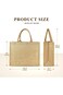 YONGERN 3 Pack Burlap Tote Bags Bulk Cotton Handles Laminated Interior X-Large Jute Gift Tote Beach