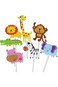 Bingcute 42 Pieces Zoo Animal Cupcake Cake Toppers, Animal Cake Topper Cake Decorations for Kids Bo