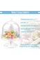 KASTWAVE 12 Sets Mini Dessert Cups with Dome - Plastic Cake Stand Holders for Cupcakes, Cake Pops,