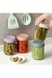 BIGTHREE Overnight Oats Containers with Lids, 4-pack 16 oz Glass jars with Airtight Lids, Wide mout