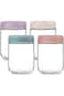 BIGTHREE Overnight Oats Containers with Lids, 4-pack 16 oz Glass jars with Airtight Lids, Wide mout