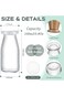 12 Pack Glass Bottles with Lids Clear Glass Milk Bottle Reusable Glass Milk Jar Small Milk Storage