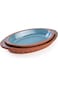 Terracotta Oval Oven Tray With Handle - Colored-Set of 2