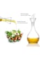 NALACAL 380ml Clear Glass Olive Oil Dispenser Bottle - Leak-Proof Oil &amp; Vinegar Cruet with Non-Drip