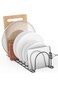 KASTWAVE Pot Lid Rack Organizer, 13.5" Kitchenware Dividers Holder for Plates, Pans, Cutting Boards