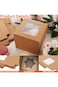 Pack of 50 Brown Cupcake Boxes with Clear Display Window, 9x9x7.5 cm - Perfect Small Bakery Contain