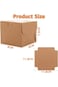 Pack of 50 Brown Cupcake Boxes with Clear Display Window, 9x9x7.5 cm - Perfect Small Bakery Contain