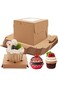 Pack of 50 Brown Cupcake Boxes with Clear Display Window, 9x9x7.5 cm - Perfect Small Bakery Contain